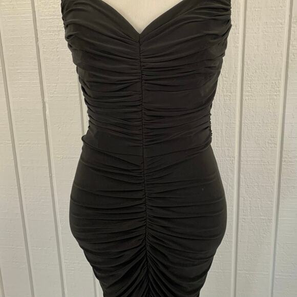 Jessica McClintock Women Sleeveless Bodycon Black Formal Party Maxi Dress Size 8 - Picture 4 of 12